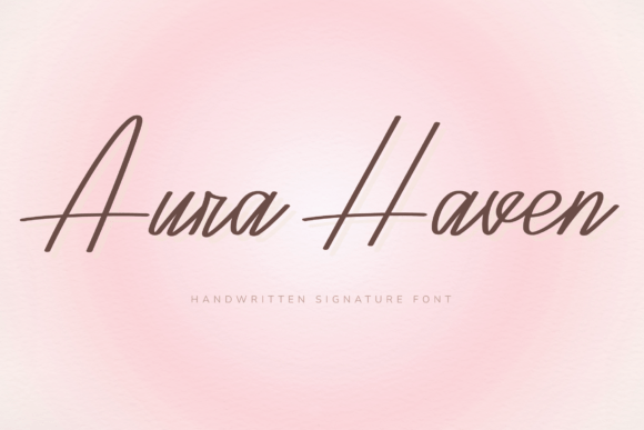 Aura Haven: A Delicate Handwritten Font for Crafters