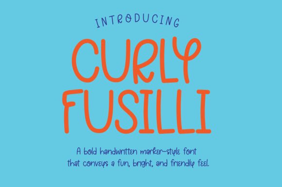 Curly Fusilli Font for Handmade Brands