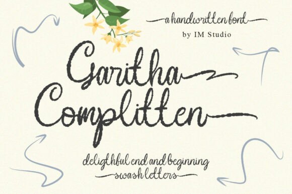 Garitha Complitten: A Textured Script Typeface for Web Design