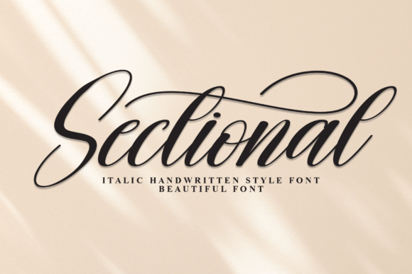 Sectional Font: A Sleek Script for Modern Branding
